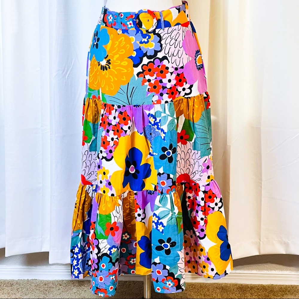 Vintage floral maxi skirt